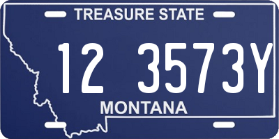 MT license plate 123573Y