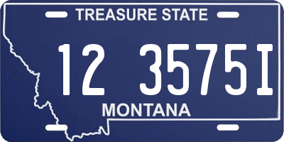 MT license plate 123575I