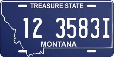 MT license plate 123583I