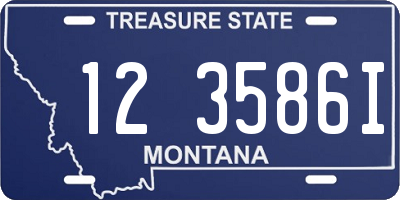 MT license plate 123586I