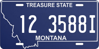 MT license plate 123588I