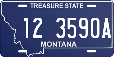 MT license plate 123590A