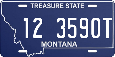 MT license plate 123590T