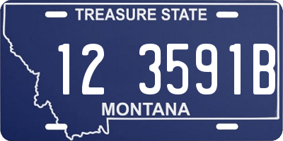 MT license plate 123591B