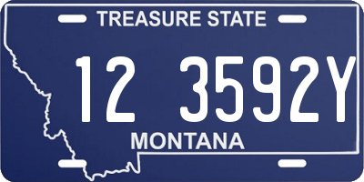 MT license plate 123592Y