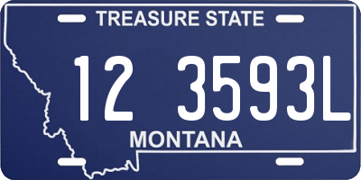 MT license plate 123593L