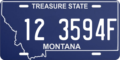 MT license plate 123594F