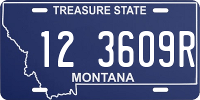 MT license plate 123609R