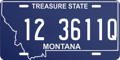 MT license plate 123611Q