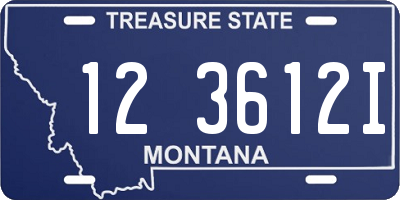 MT license plate 123612I
