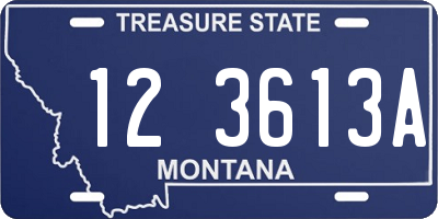 MT license plate 123613A