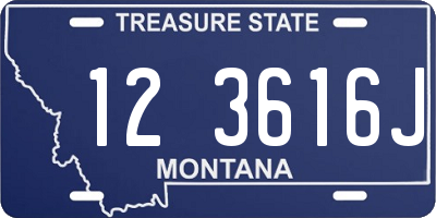 MT license plate 123616J