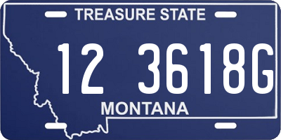 MT license plate 123618G