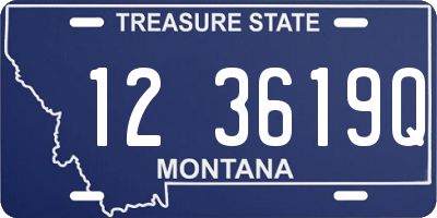 MT license plate 123619Q