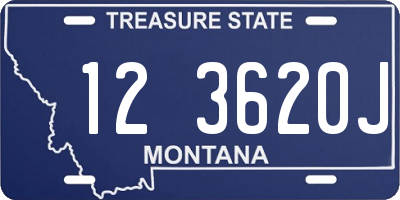 MT license plate 123620J