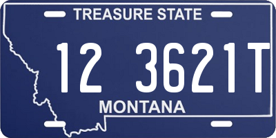 MT license plate 123621T
