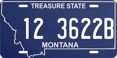 MT license plate 123622B