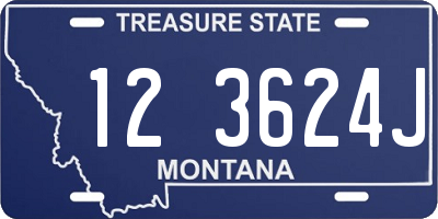 MT license plate 123624J
