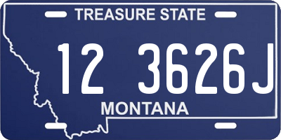 MT license plate 123626J