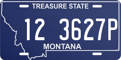 MT license plate 123627P