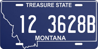 MT license plate 123628B