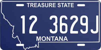 MT license plate 123629J