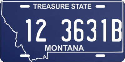 MT license plate 123631B