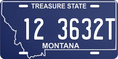 MT license plate 123632T