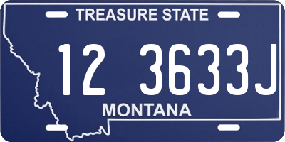 MT license plate 123633J