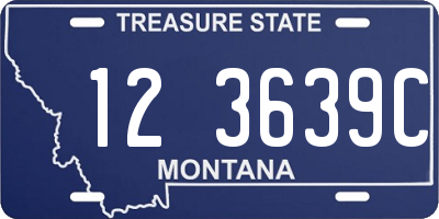 MT license plate 123639C
