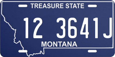 MT license plate 123641J