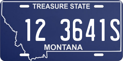 MT license plate 123641S