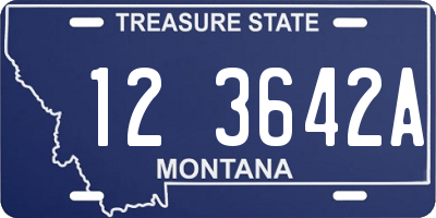 MT license plate 123642A