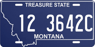MT license plate 123642C