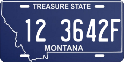 MT license plate 123642F