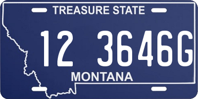 MT license plate 123646G