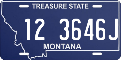 MT license plate 123646J