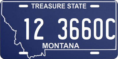 MT license plate 123660C