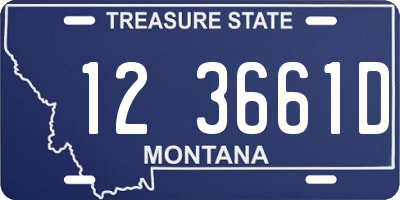 MT license plate 123661D