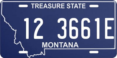 MT license plate 123661E