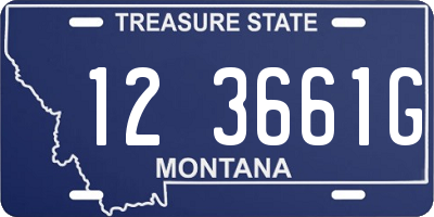 MT license plate 123661G