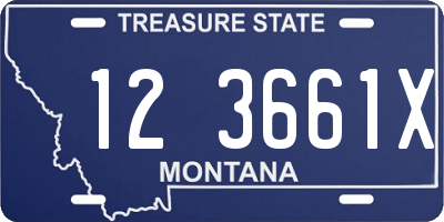 MT license plate 123661X