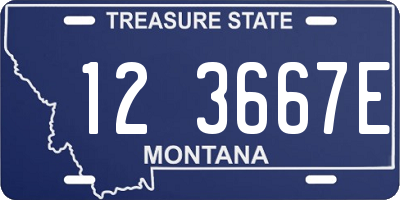 MT license plate 123667E