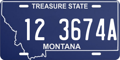MT license plate 123674A