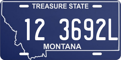 MT license plate 123692L