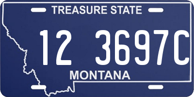 MT license plate 123697C