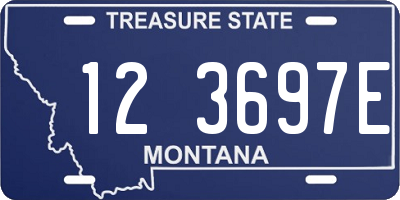 MT license plate 123697E