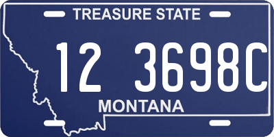 MT license plate 123698C