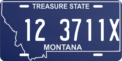 MT license plate 123711X