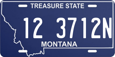 MT license plate 123712N
